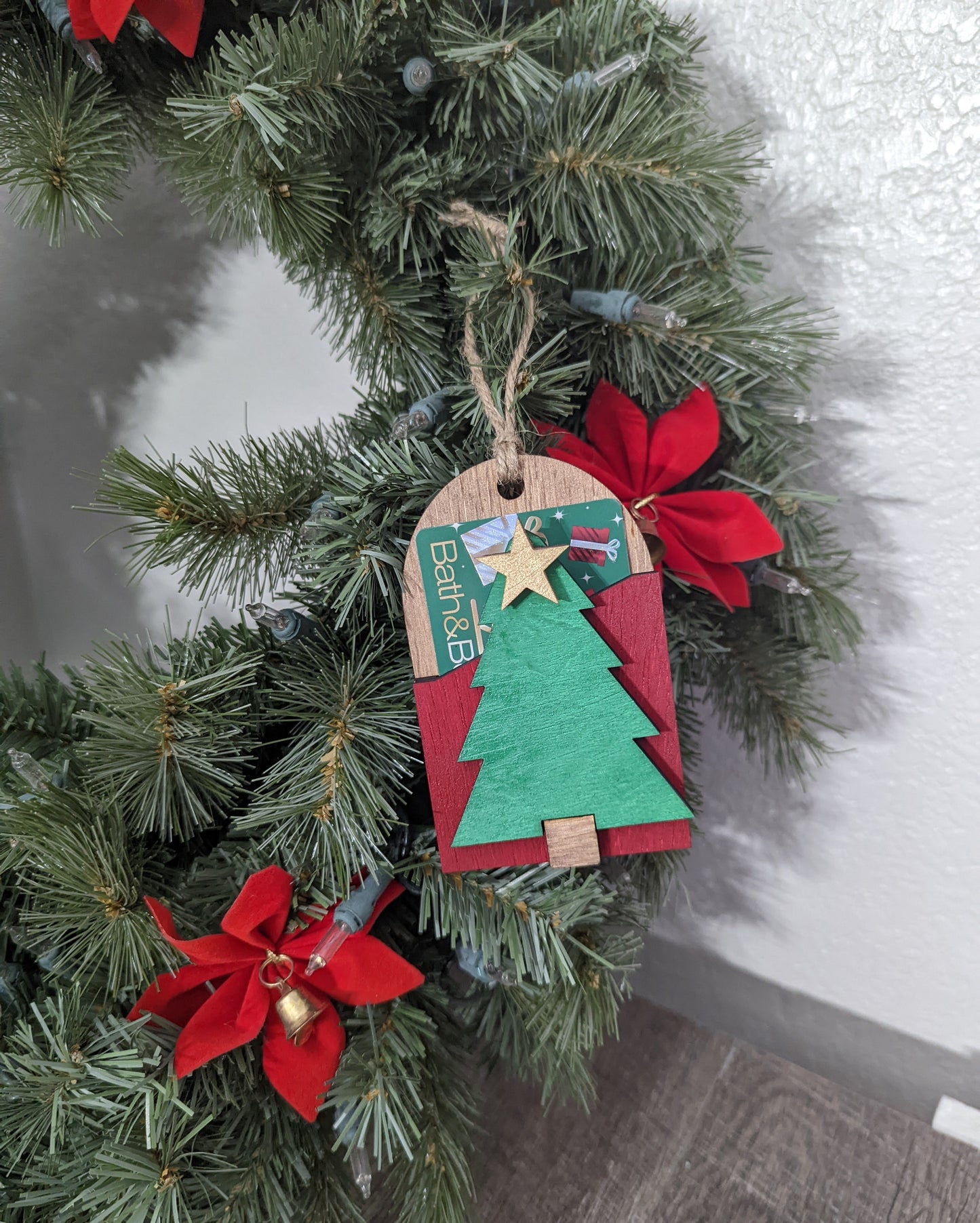 Christmas gift card tags