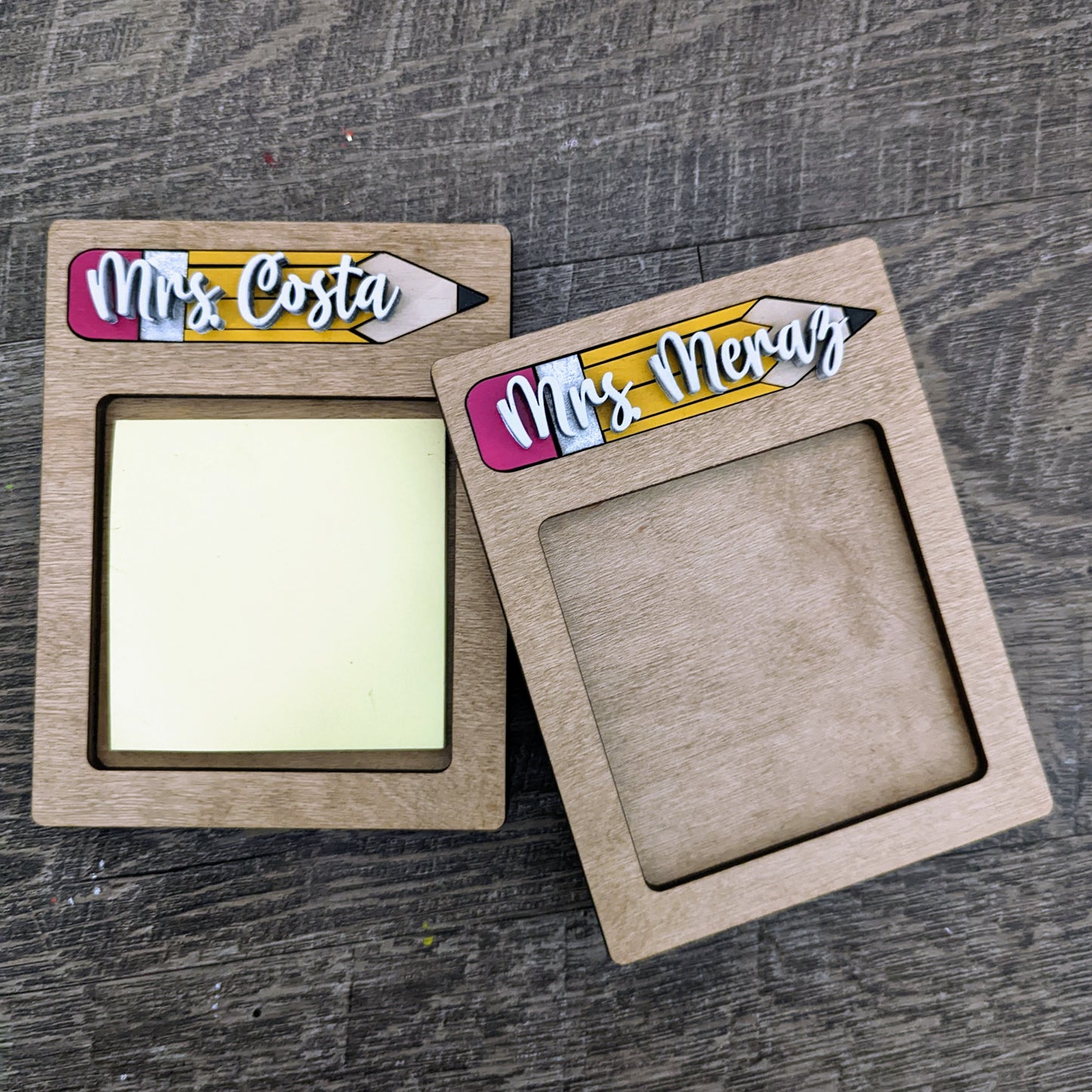 Teacher Post It Note Pad Holder