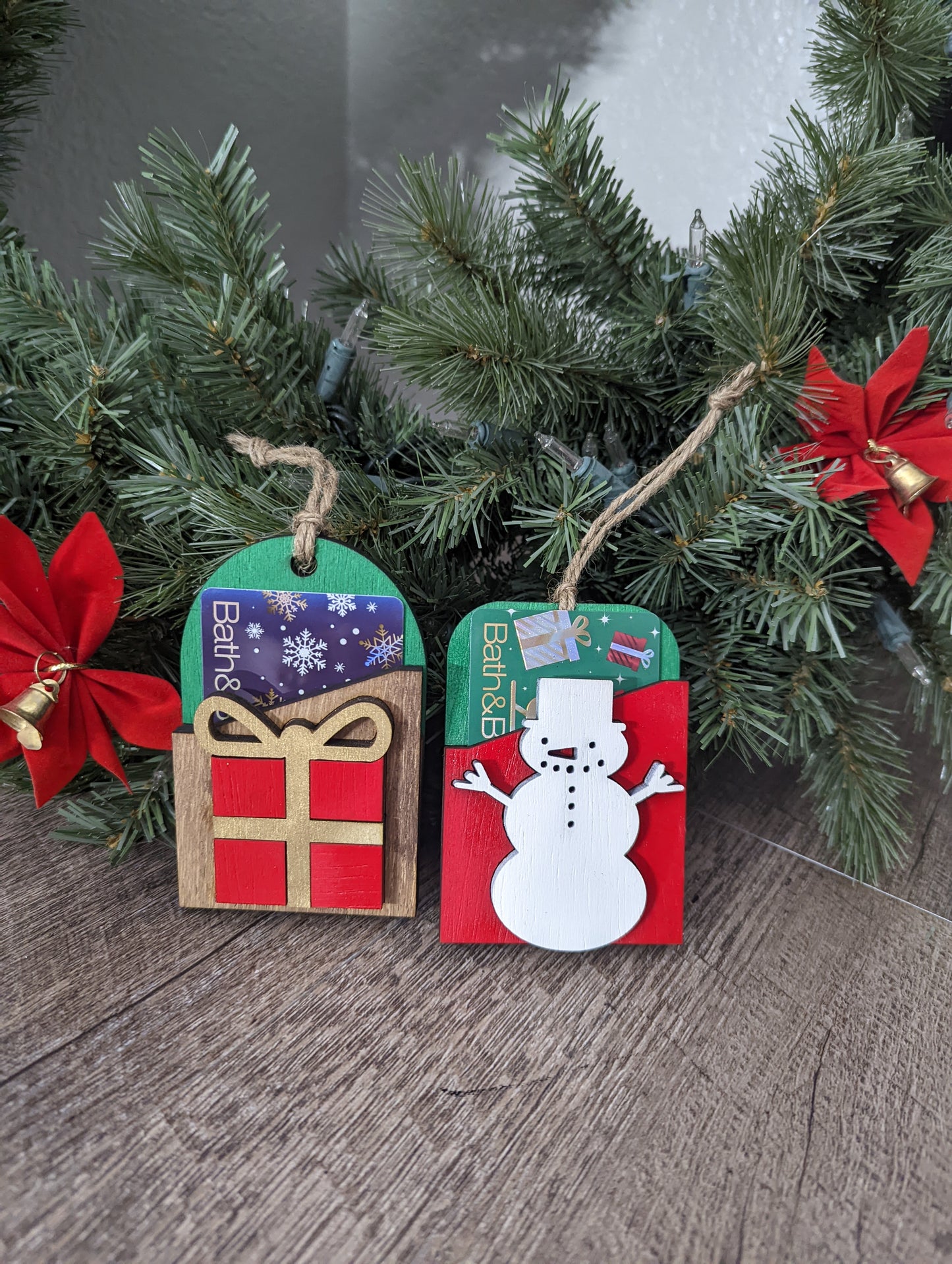 Christmas gift card tags