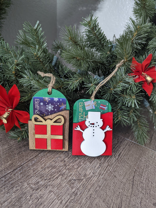 Christmas gift card tags